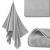 Ręcznik polski bawełniany 70x140 Kiwi / 500gsm - Jasno-szary złożony, rozwieszony, chłonny 500 gramatura wysoka